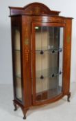 EARELY 20TH CENTURY EDWARDIAN MAHOGANY INLAID DISPLAY CABINET