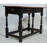 18TH CENTURY GEORGE III OAK SIDE OCCASIONAL TABLE