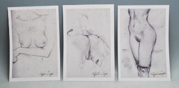 RAY LEANING - FOUR SIGNED PRINTS - EROTIC INTEREST