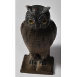 ANTIQUE VICTORIAN STYLE BRASS PINCUSHION IN THE FORM OF AN OWL