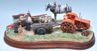 BORDER FINE ARTS - B1057 - OLD MEETS NEW - TRACTOR STATUE