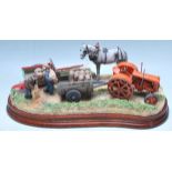 BORDER FINE ARTS - B1057 - OLD MEETS NEW - TRACTOR STATUE