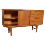 1960’S DANISH INSPIRED SIDEBOARD CREDENZA RAISED ON TAPERED LEGS