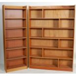 TWO 1970’S VINTAGE RETRO DANISH INSPIRED OPEN WINDO BOOKCASES