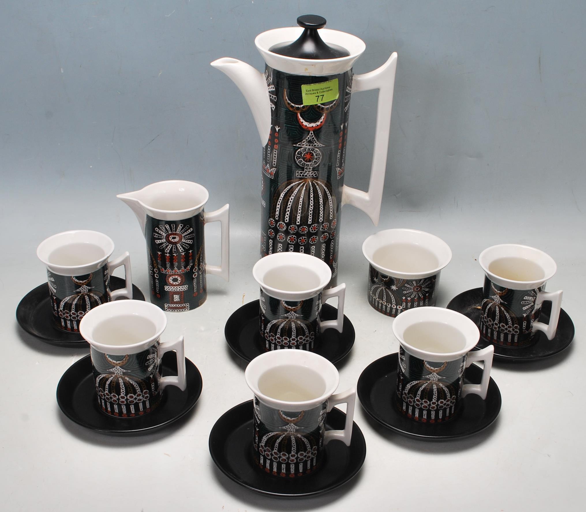 RETRO VINTAGE 1970S PORTMEIRION MAGIC CITY COFFEE SERVICE