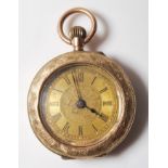 20TH CENTURY 9CT GOLD FOB POCKET WATCH