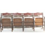 MID CENTURY FOUR SEAT CINEMA BENCH