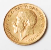 1914 EARLY 20TH CENTURY GOLD HALF SOVEREIGN