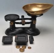 MID CENTURY CAST IRON VICTOR ENGLAND SHOP SCALES
