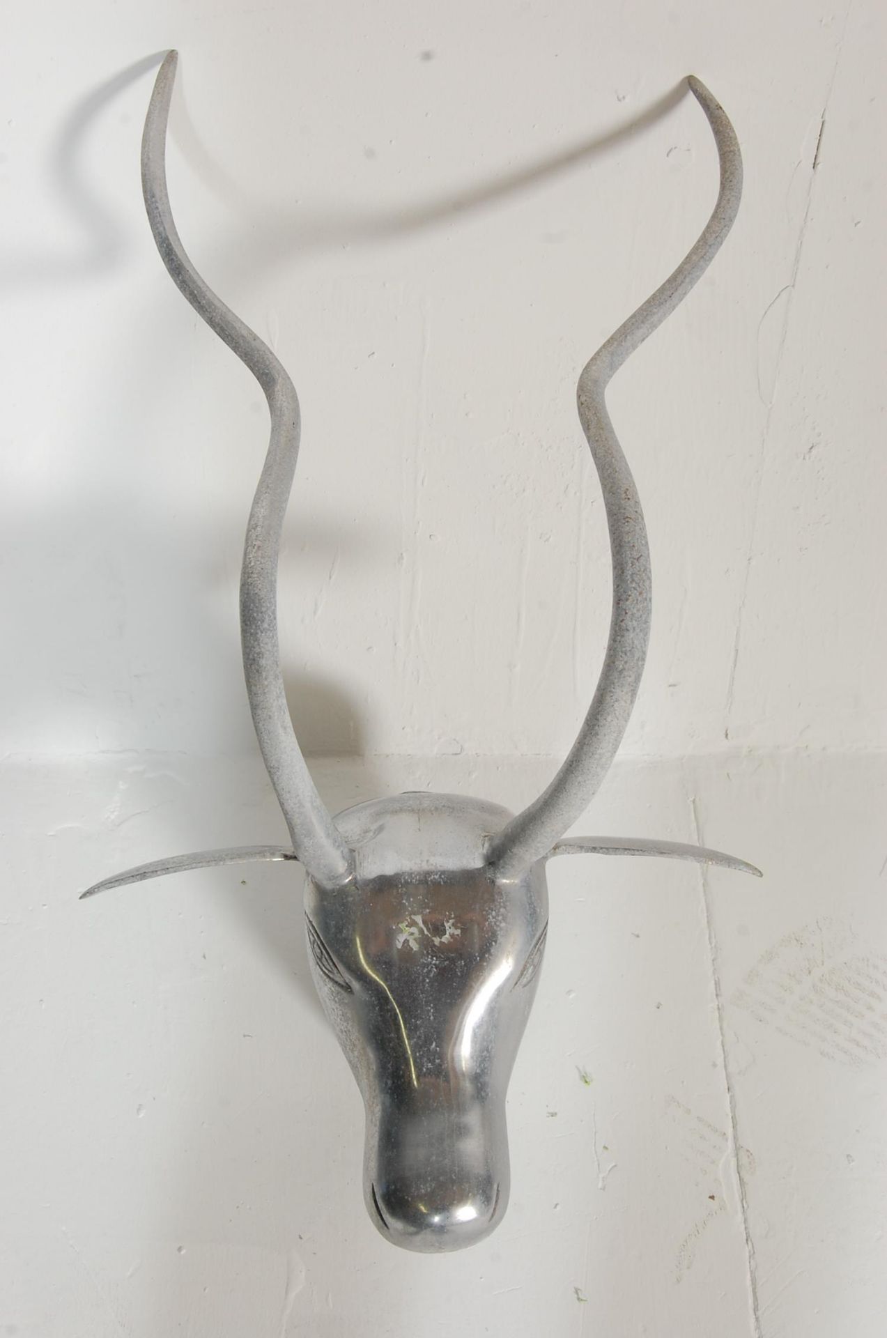 21ST CENTURY CONTEMPORARY POLISHED METAL ANTELOPES HEAD