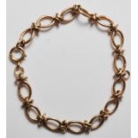 9CT GOLD LADIES OVAL LINK BRACELET