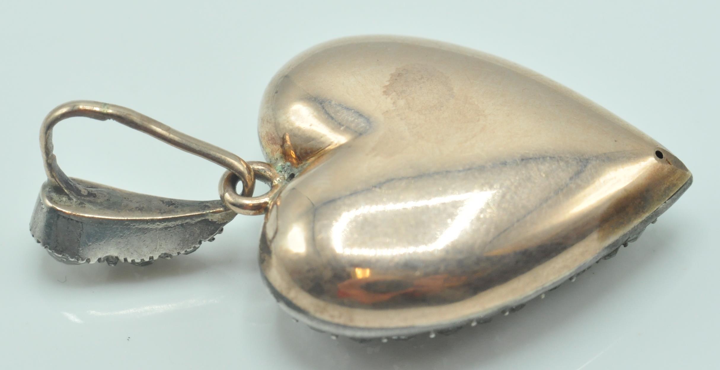 ANTIQUE LARGE SILVER AND GOLD BACKED PASTE STONE PENDANT - Image 6 of 6