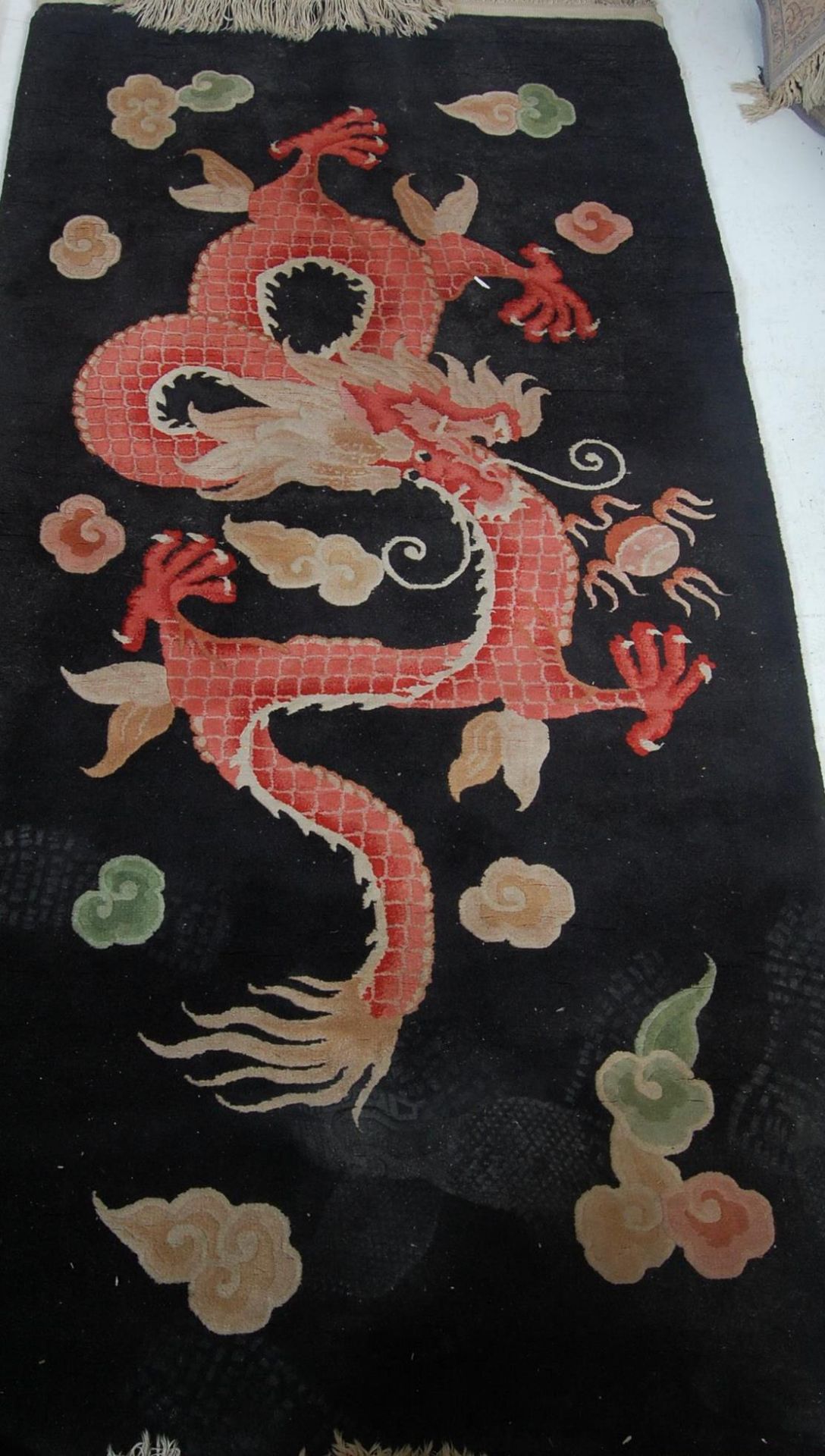 THREE 20TH CENTURY CHINESE ORIENTAL RUGS - Image 7 of 9