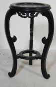 20TH CENTURY EBONISED HARDWOOD CHINESE PLANT STAND