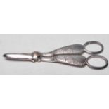 1902 EDWARDIAN HALLMARKED SILVER GRAPES SCISSORS BY ALLEN & DARWIN