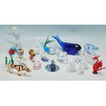 LARGE QUANTITY OF VINATGE RETRO STUDIO ART GLASS MINIATURE FIGURINES