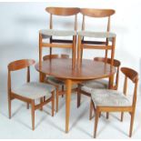 1970’S TEAK WOOD DANISH INSPIRED DINING TABLE AND CHAIRS