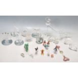 COLLECTION OF LATE 20TH CENTURY BLOWN GLASS FIGURINES