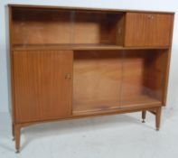 VINTAGE RETRO MID CENTURY TEAK WOOD BOOKCASE CABINET