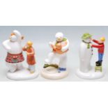 THE SNOWMAN - COALPORT - COLLECTION OF THREE BOXED FIGURES