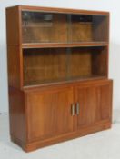 MINTY - VINTAGE OAK MID CENTURY LIBRARY STACKING LAWERS BOOKCASE CABINET