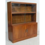 MINTY - VINTAGE OAK MID CENTURY LIBRARY STACKING LAWERS BOOKCASE CABINET