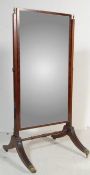 REGENCY REVIVAL MAHOGANY CHEVAL MIRROR