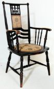 19TH CENTURY VICTORIAN ARTS AND CRAFT BEDROOM CHAIR