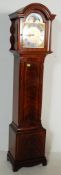 MODERN EIGHT DAY MAHOGANY GRANDFATHER CLOCK BY COMITTI OF LONDON