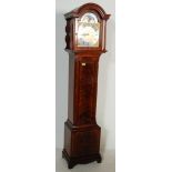 MODERN EIGHT DAY MAHOGANY GRANDFATHER CLOCK BY COMITTI OF LONDON