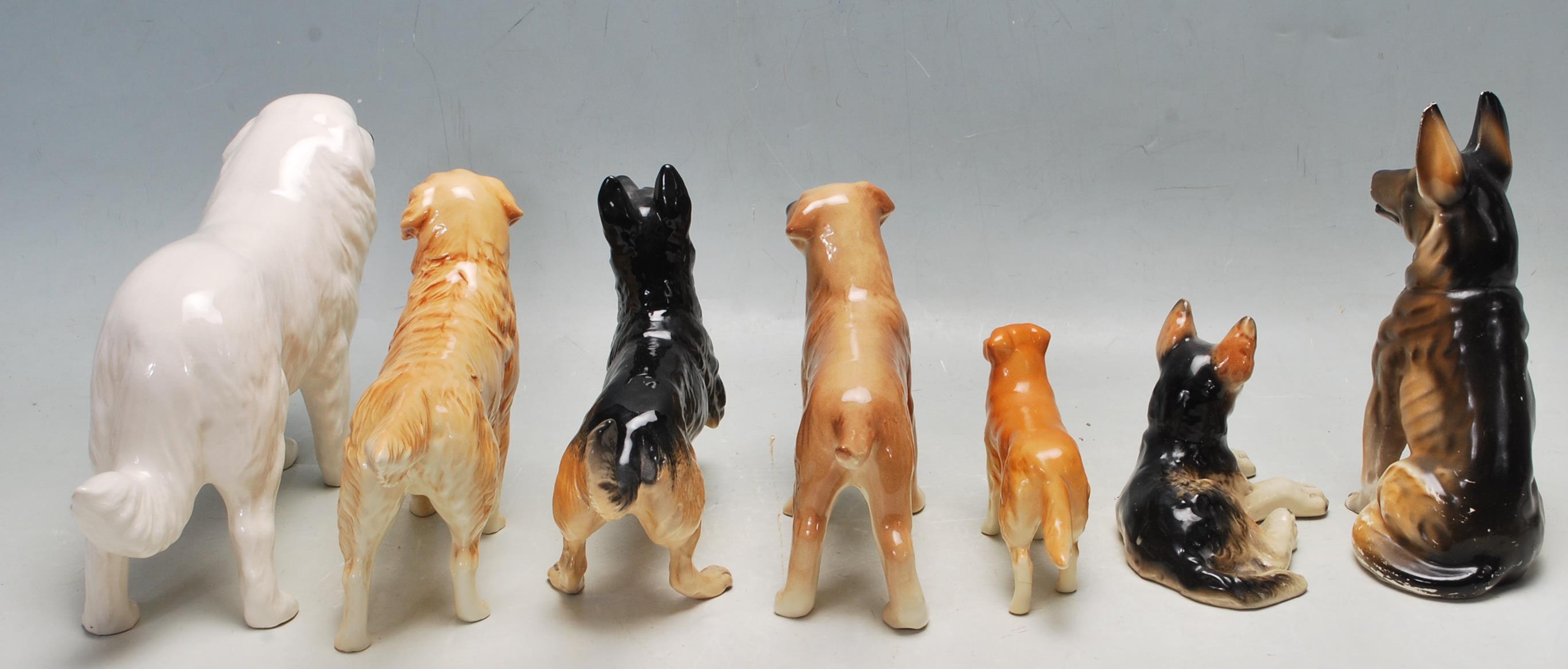 COLLECTION OF LATE 20TH CENTURY CERAMIC DOG FIGURINES - Image 3 of 6