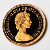 1980 22CT GOLD HALF SOVEREIGN COIN