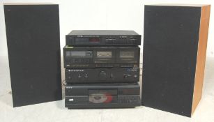 RETRO 1980’S ENTERTAINMENT AUDIO STACKING SYSTEM - SONY - B&O - JVC - ROTEL - CAMBRIDGE