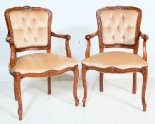 TWO 20TH CENTURY FRENCH LOUIS XVI STYLE DINING CHAIRS