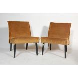 MATCHING PAIR OF RETRO VINTAGE EASY / LOW BEDROOM CHAIRS