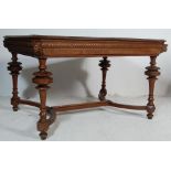 EARLY 20TH CENTURY FRENCH OAK EXTENDABLE DINING TABLE