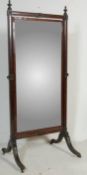 GEORGE III MAHOGANY CHEVAL MIRROR