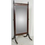 GEORGE III MAHOGANY CHEVAL MIRROR