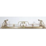 19TH CENTURY VICTORIAN ART NOUVEAU BRASS FIRE FENDER