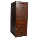 RETRO VINTAGE OFFICE INDUSTRIAL OAK 1930S ART DECO ERA FILING CABINET