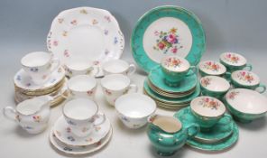 TWO VINTAGE 20TH CENTURY SIX PERSON TEA SETS