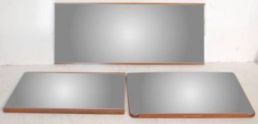 THREE LARGE RETRO 20TH CENTURY WALL MIRRORS