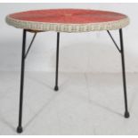 MID CENTURY SATELLITE STYLE CIRCULAR WIRE WAVE OCCASIONAL COFFEE TABLE