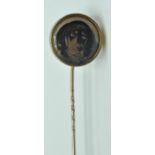 VICTORIAN JOHN WILLIAM BAILEY CANINE PORTRAIT MINIATURE STICK PIN