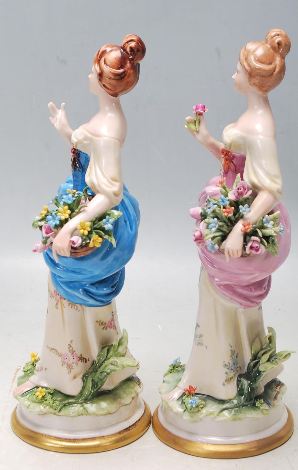 TWO 20TH CENTURY CAPODIMONTE CERAMIC FIGURINES AND TWO OTHERS CERAMIC FIGURINES - Image 3 of 8