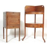 GEORGE III MAHOGANY WASHSTAND AND ANOTHER