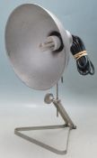 VINTAGE RETRO MID CENTURY BRUSHED ALUMINIUM DESK LAMP WITH CONICAL LIGHT SHADE