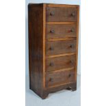 1930’S OAK PEDESTAL CHEST OF DRAWERS