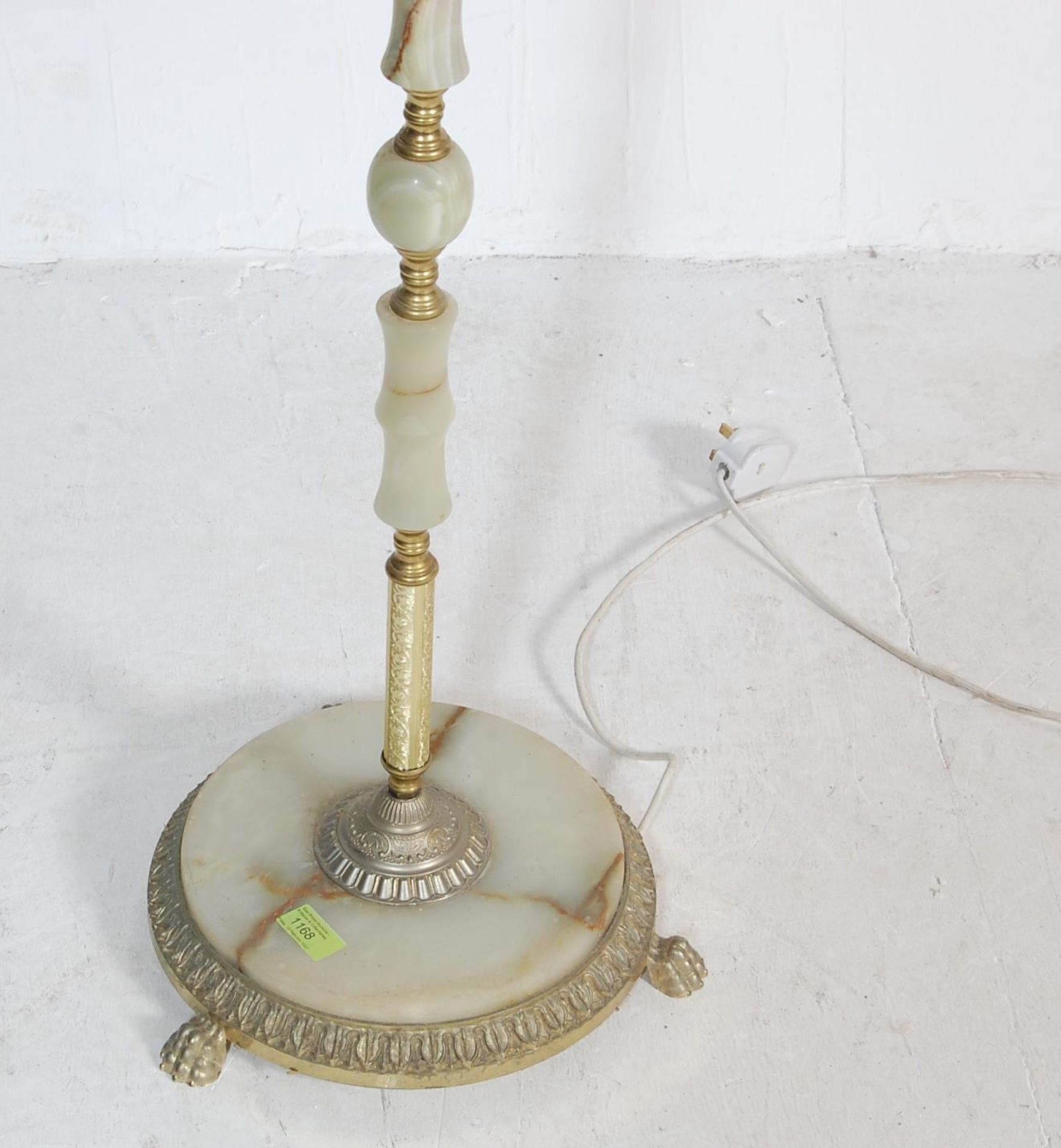 1950’S ONYX AND BRASS FLOOR STANDARD LAMP - Bild 4 aus 4