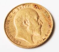 1904 EDWARDIAN GOLD SOVEREIGN COIN